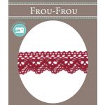 Dentelle Galon Coton Frou-Frou 25mm Bordeaux glamour 1787-0-52 image