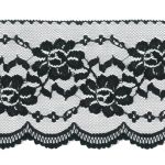 Dentelle Tulle Polyester Frou-Frou 120mm Tulle Noir 1820-120-1 petite image
