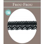 Dentelle entrelacée Satin- Coton Frou-Frou 21mm entrelacée Noir 1865-21-1 image