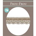 Dentelle entrelacée Satin- Coton Frou-Frou 21mm entrelacée Blanc 1865-21-32 image