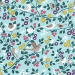 TISSU COUPON FROU-FROU LES OISEAUX Vert menthe 4642-0-121 image