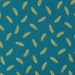 TISSU FROU-FROU TOUT CE QUI BRILLE Turquoise foncé PLUME DORE Laize de 150cm - PRIX AU METRE