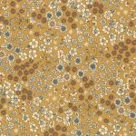 TISSU FROU-FROU FLEURI Jaune Moutarde Laize de 110cm - PRIX AU METRE