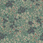TISSU FROU-FROU FLEURI Vert Laize de 110cm - PRIX AU METRE