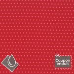 TISSU COUPON ENDUIT FROU-FROU ETOILES 70x35cm Rouge