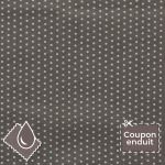 TISSU COUPON ENDUIT FROU-FROU POIS 70x35cm Taupe