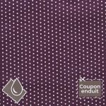 TISSU COUPON ENDUIT FROU-FROU POIS 70x35cm Violet foncé