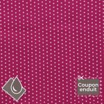 TISSU COUPON ENDUIT FROU-FROU POIS 70x35cm Rose Camélia