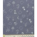 TISSU FROU-FROU ODONATA florale ARDOISE CENDREE 2902-0-503 image