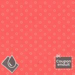 TISSU COUPON ENDUIT FROU-FROU ODONATA 70x35cm Corail