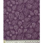TISSU FROU-FROU A BICYCLETTE Violet foncé Motif Feuille 2903-0-306 image