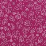 TISSU FROU-FROU A BICYCLETTE CAMELIA Motif Feuille 2903-0-307 petite image