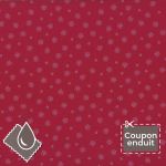 TISSU COUPON ENDUIT FROU-FROU A BICYCLETTE 70x35cm Bordeaux