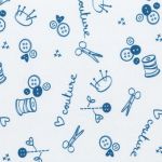 TISSU FROU-FROU I Love Couture Ciseaux Gris clair 2905-0-202 petite image