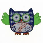THERMOCOLLANT RECREATYS Collection Chouette N°2 Vert - Bleu