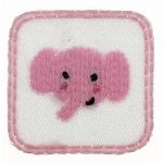 THERMOCOLLANT Éléphant Rose 3.5x3.5cm Collection Doudous