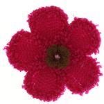 THERMOCOLLANT RECREATYS Collection Florale Fleur tricot Rouge marron
