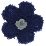 THERMOCOLLANT RECREATYS Collection Florale Fleur tricot Bleue