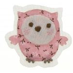 THERMOCOLLANT Chouette Rose 4x4cm Collection Doudous