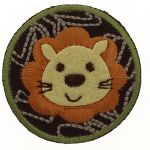 THERMOCOLLANT Lion Rond 4.5x4.5cm Collection Safari
