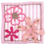 THERMOCOLLANT Carré 4x4cm Fleurs Collection Vichy