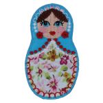 THERMOCOLLANT  Babouchka Bleue 6x3.5cm Collection Monde