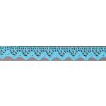 Dentelle Galon Fantaisie Coton Frou-Frou 12mm Bleu lagon - PRIX AU METRE