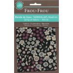 Bande Thermocollante Frou-Frou 10x40cm Fleuri Noir