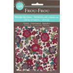 Bande Thermocollante Frou-Frou 10x40cm Fleuri Bordeaux grandes fleurs