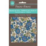 Bande Thermocollante Frou-Frou 10x40cm Fleuri Bleu grandes fleurs