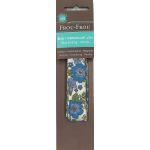 Biais thermocollant Frou-Frou 20mmx2m tissu Fleuri Bleu grandes fleurs