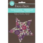 Etoile Thermocollante Frou-Frou 11x11cm Fleuri Violet clair