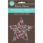 Etoile Thermocollante Frou-Frou 11x11cm Fleuri Bordeaux