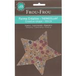 Etoile Thermocollante Frou-Frou 11x11cm Fleuri Saumon