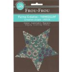 Etoile Thermocollante Frou-Frou 11x11cm Fleuri Vert Eucalyptus