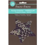 Etoile Thermocollante Frou-Frou 11x11cm Fleuri Violet foncé