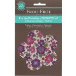 Fleur Thermocollante Frou-Frou 10x10cm Fleuri Violet clair grandes fleurs