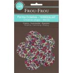 Fleur Thermocollante Frou-Frou 10x10cm Fleuri Bordeaux petites fleurs