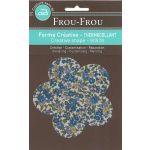 Fleur Thermocollante Frou-Frou 10x10cm Fleuri Bleu petites fleurs