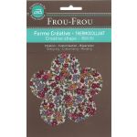 Fleur Thermocollante Frou-Frou 10x10cm Fleuri Rouge