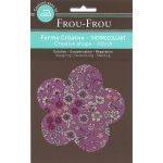 Fleur Thermocollante Frou-Frou 10x10cm Fleuri Rose prune