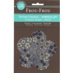 Fleur Thermocollante Frou-Frou 10x10cm Fleuri Myrtille