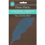 Plume Thermocollante Uni Frou-Frou 15x4,8cm Bleu Gris