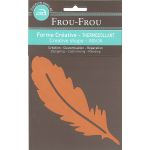Plume Thermocollante Uni Frou-Frou 15x4,8cm Orange
