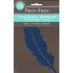 Plume Thermocollante Uni Frou-Frou 15x4,8cm Bleu foncé