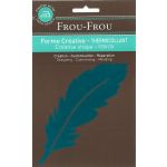 Plume Thermocollante Uni Frou-Frou 15x4,8cm Turquoise foncé