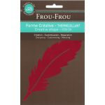 Plume Thermocollante Uni Frou-Frou 15x4,8cm Bordeaux