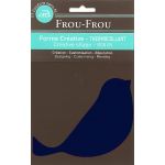 Oiseau Thermocollant Uni Frou-Frou 14x8cm Bleu foncé