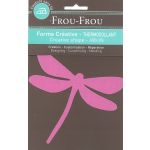 Libellule Thermocollante Uni Frou-Frou 14x8cm Framboise