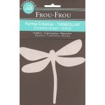 Libellule Thermocollante Uni Frou-Frou 14x8cm Saumon